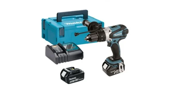 Makita DHP458RTJ Perceuse Visseuse à Percussion à Batteries 18V Li-Ion Set (2x Batterie 5,0Ah) Dans MAKPAC mode pas chere 1