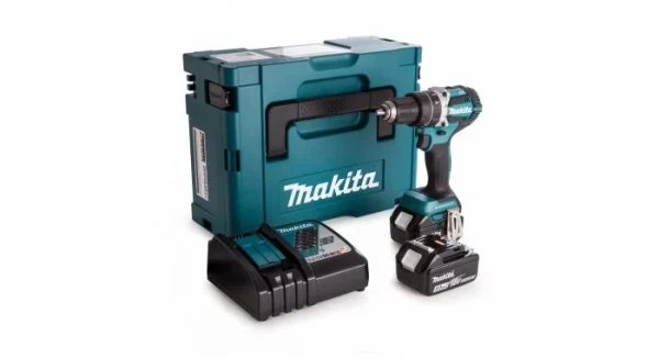Makita DDF484RT3J – Set Perceuse Visseuse Li-Ion 18V (3x Batterie 5,0Ah) Dans MAKPAC – Moteur Brushless – 54Nm à prix imbattables 1